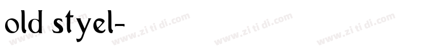 old styel字体转换